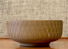 Load image into Gallery viewer, Ceramic bowl with repeat leaf motif by Michael Andersen for Bornholm