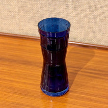 Load image into Gallery viewer, Cobalt blue textured glass vase by Fabian Lundqvist for Alsterfors Glasbruk