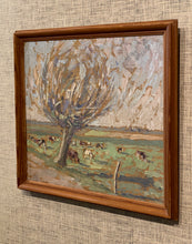 Load image into Gallery viewer, &#39;Cows Grazing in Field&#39; - monogram signed, dated 1939