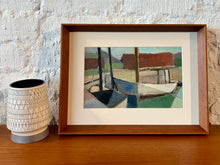 Load image into Gallery viewer, 'Cubist Yachts at Marina' by Frans Axel Wester