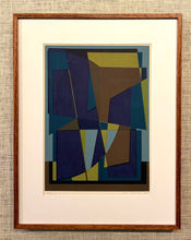 Load image into Gallery viewer, &#39;Abstract Composition in Purple, Yellow, Brown and Blue&#39; by Eric Elfwén