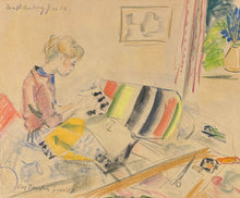 Load image into Gallery viewer, 'Woman Crafting’ by Eva Holmberg-Jacobsson