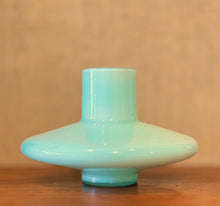 Load image into Gallery viewer, Turquoise and white glass vase - Alsterfors Glasbruk