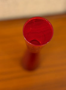 Red glass vase by Fabian Lundqvist for Alsterfors Glasbruk