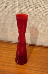 Red glass vase by Fabian Lundqvist for Alsterfors Glasbruk