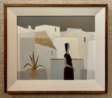Load image into Gallery viewer, 'Mediterranean Village with Woman in Profile' by Fabian Lundqvist