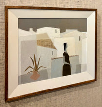 Load image into Gallery viewer, 'Mediterranean Village with Woman in Profile' by Fabian Lundqvist