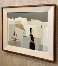 Load image into Gallery viewer, 'Mediterranean Village with Woman in Profile' by Fabian Lundqvist