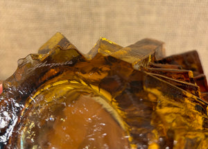 Glass 'Ice' vase by Pertti Santalahti for Humppila, Finland