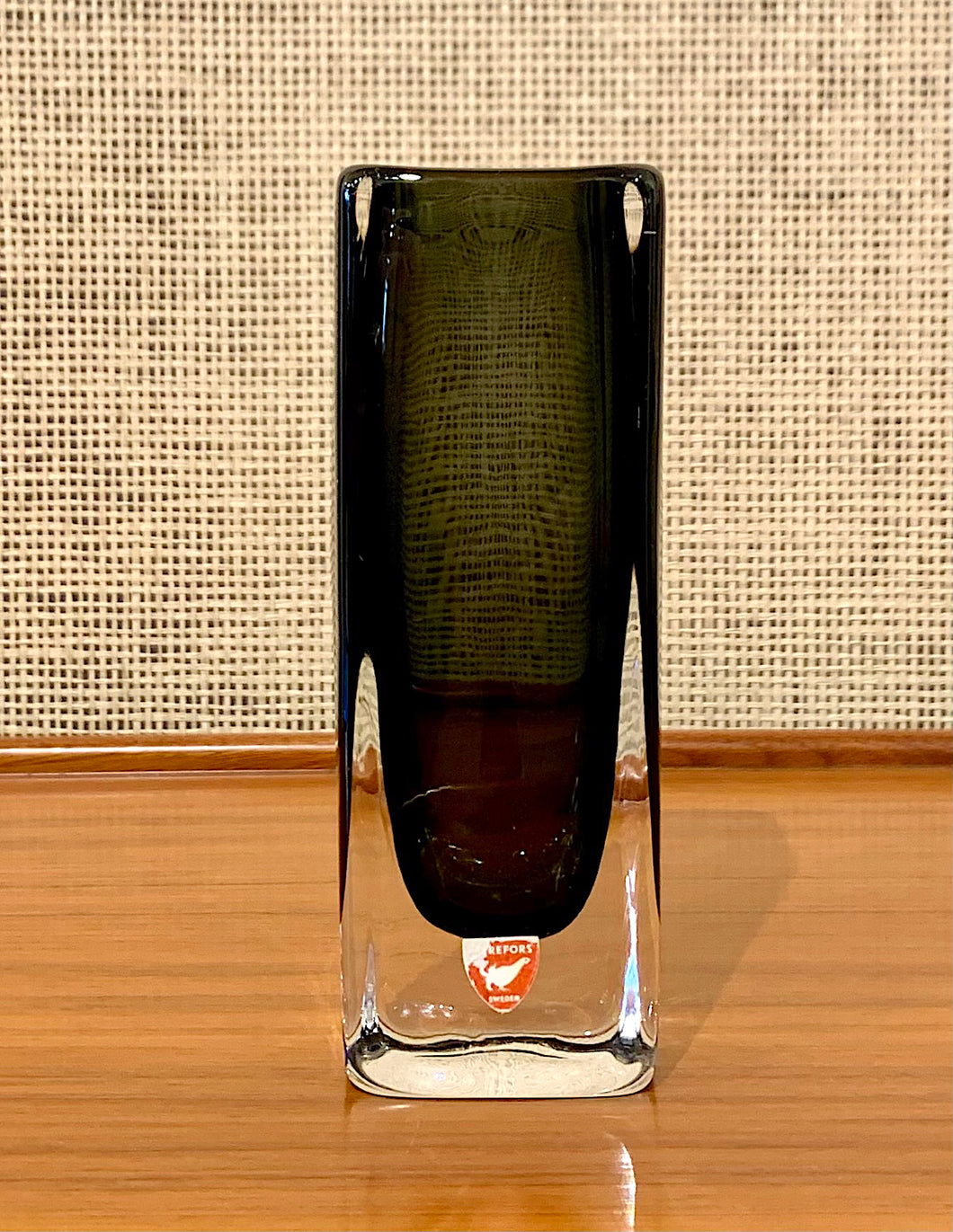 Glass vase by Nils Landberg for Orrefors, Sweden