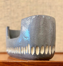 Load image into Gallery viewer, Japanese grey suiban Ikebana vessel