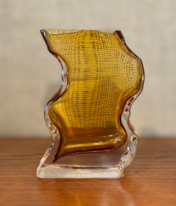 Glass vase by Henrik Koivula for Humppila, Finland