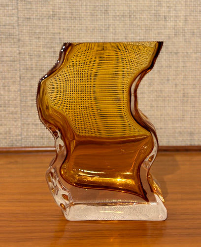 Glass vase by Henrik Koivula for Humppila, Finland