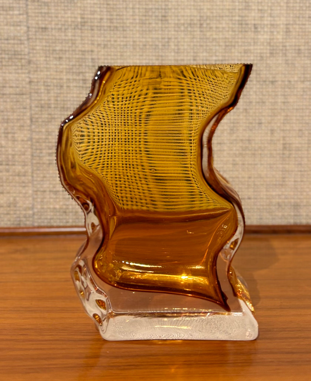 Glass vase by Henrik Koivula for Humppila, Finland