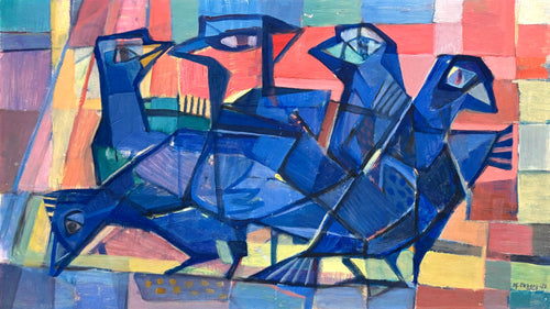 'Cubist Birds Compostion' by Hjalmar Ekberg