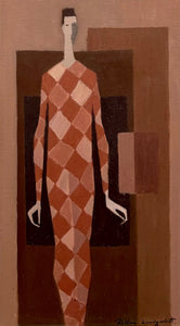 'Harlequin with Cubist Background' by Fabian Lundqvist