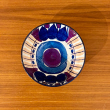 Load image into Gallery viewer, Abstract flower faience bowl by Inge-Lise Koefoed for Royal Copenhagen