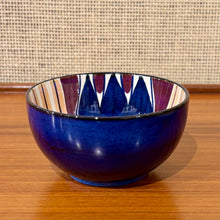 Load image into Gallery viewer, Abstract flower faience bowl by Inge-Lise Koefoed for Royal Copenhagen