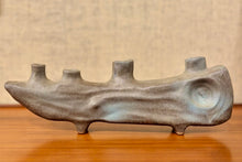Load image into Gallery viewer, Japanese elongated four aperture Ikebana vessel