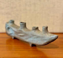 Load image into Gallery viewer, Japanese elongated four aperture Ikebana vessel