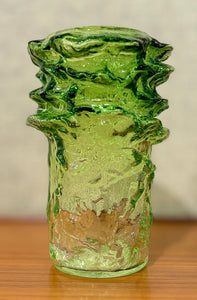 Large green glass vase by Kaj Blomqvist for Kumela Riihimäki, Finland