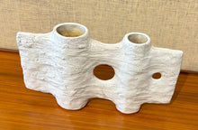Load image into Gallery viewer, Modernist large Japanese Ikebana vessel with two circular openings