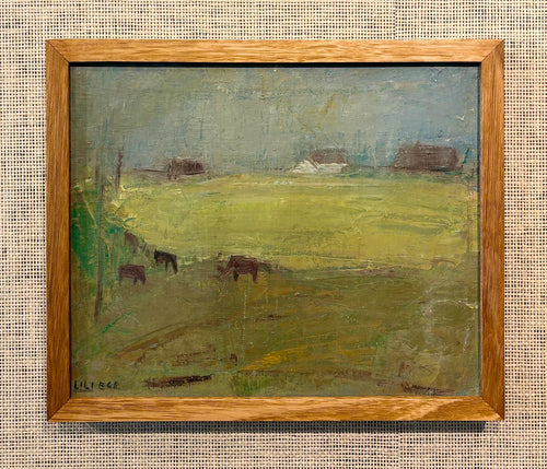 'Farmhouses With Cows at Pasture' by Lili Ege