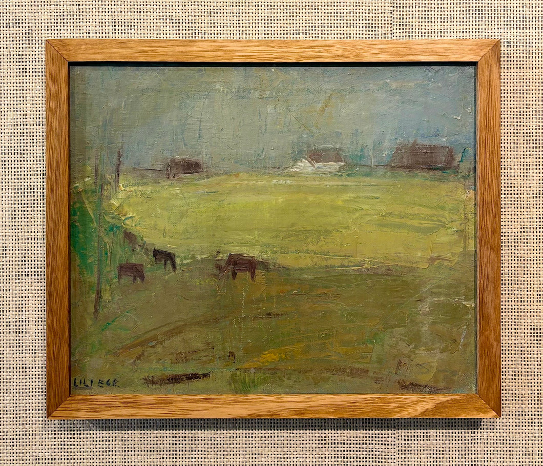 'Farmhouses With Cows at Pasture' by Lili Ege