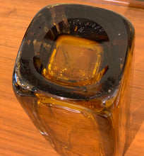 Load image into Gallery viewer, Sommerso glass block vase by Vicke Lindstrand for Kosta, Sweden