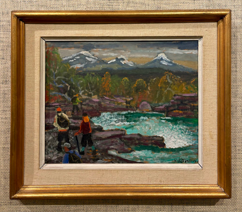 'Mountain Hikers Along River' by Jürgen von Konow