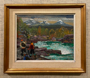 'Mountain Hikers Along River' by Jürgen von Konow