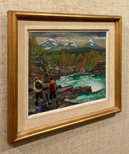 Load image into Gallery viewer, &#39;Mountain Hikers Along River&#39; by Jürgen von Konow