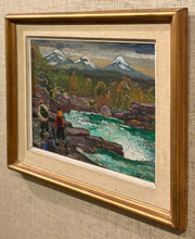 Load image into Gallery viewer, &#39;Mountain Hikers Along River&#39; by Jürgen von Konow