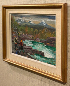 'Mountain Hikers Along River' by Jürgen von Konow