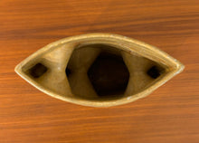 Load image into Gallery viewer, Mustard three hole modernist Japanese Ikebana vessel