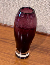 Load image into Gallery viewer, Nimipäivä purple glass vase by Aimo Okkolin for Riihimäen Lasi Oy, Finland