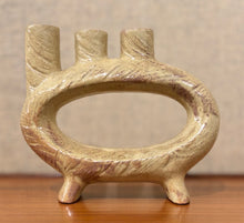Load image into Gallery viewer, Oval shaped with three openings Japanese Ikebana vessel
