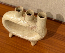 Load image into Gallery viewer, Oval shaped with three openings Japanese Ikebana vessel