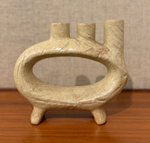 Load image into Gallery viewer, Oval shaped with three openings Japanese Ikebana vessel