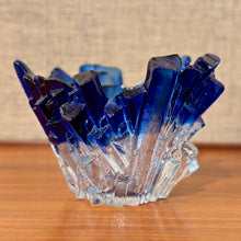 Load image into Gallery viewer, Blue glass 'Ice' vase by Pertti Santalahti for Humppila, Finland