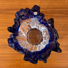 Load image into Gallery viewer, Blue glass 'Ice' vase by Pertti Santalahti for Humppila, Finland
