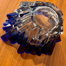 Load image into Gallery viewer, Blue glass 'Ice' vase by Pertti Santalahti for Humppila, Finland