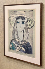 Load image into Gallery viewer, 'Portrait of Girl with Hat and Flowers' by Paul René Gauguin
