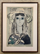Load image into Gallery viewer, 'Portrait of Girl with Hat and Flowers' by Paul René Gauguin