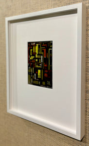 'Small Abstract Composition in Olive, Black, Yellow and Red' by Hilding Eklund