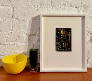 'Small Abstract Composition in Olive, Black, Yellow and Red' by Hilding Eklund