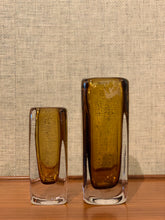 Load image into Gallery viewer, Sommerso glass block vase by Vicke Lindstrand for Kosta, Sweden