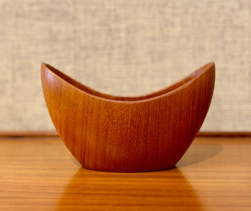 Sculptural teak bowl by Stig Sandkvist