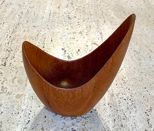 Sculptural teak bowl by Stig Sandkvist