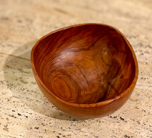 Freeform teak bowl by Stig Sandkvist